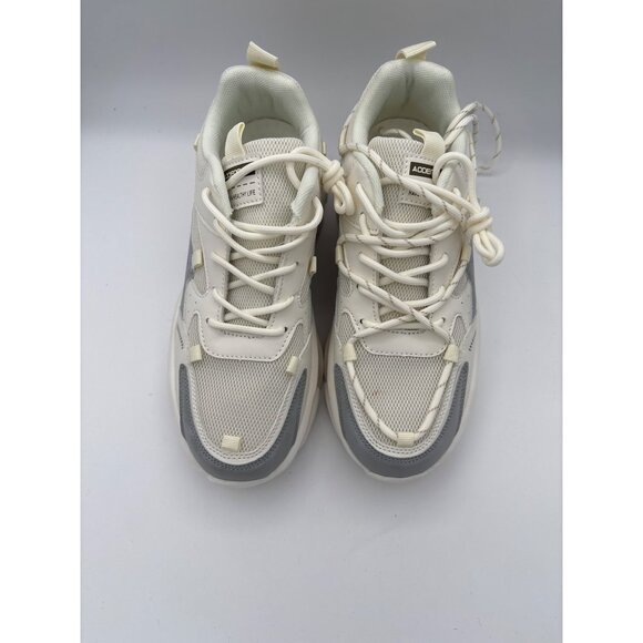 Women’s Addengjue Size 9 White Platform Sneakers - Picture 2 of 6